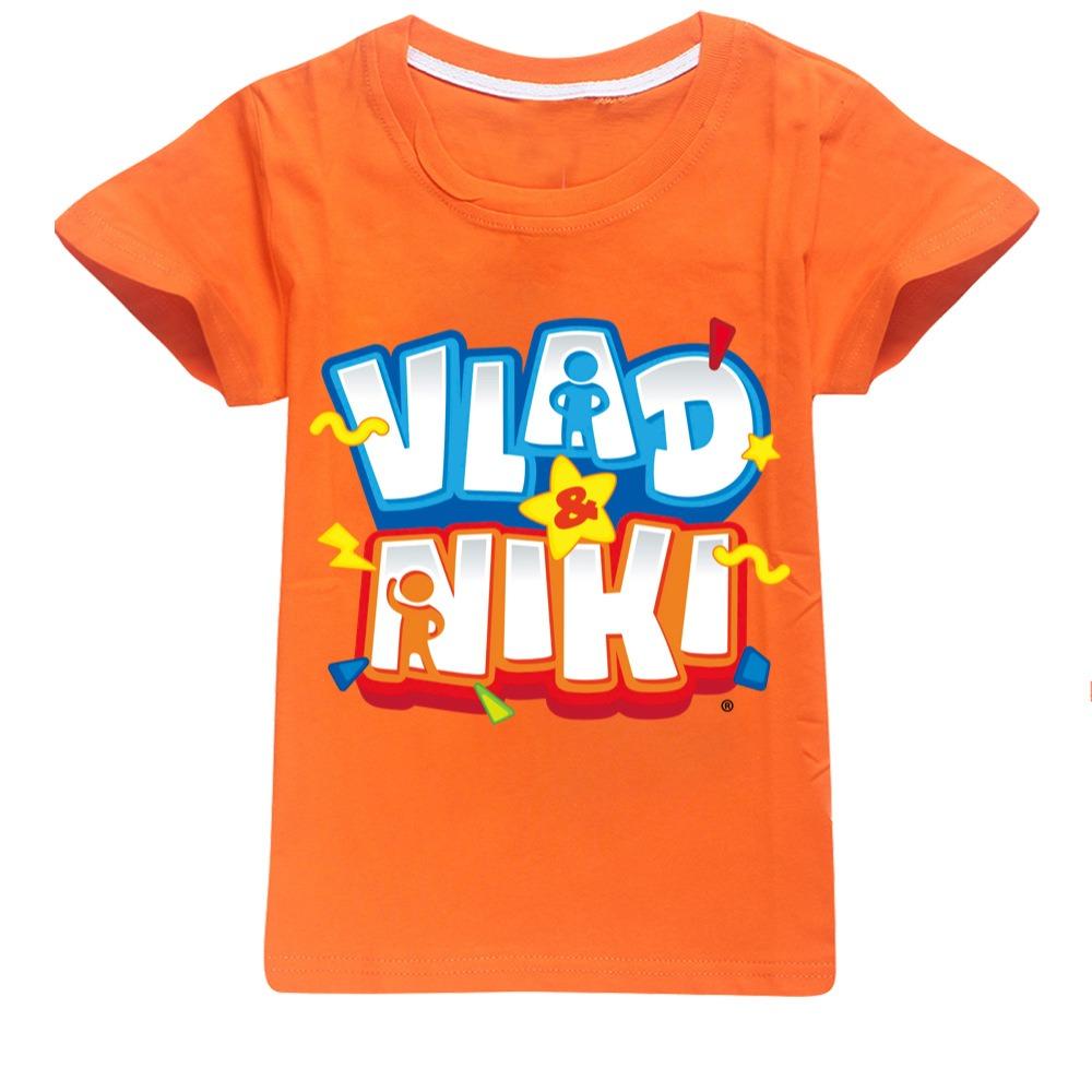 Children Cute Vlad Niki Clothes Kids Summer Fashion T-shirt Baby Boys Cartoon Tshirts Toddler Girls Short Sleeve Casual Tops