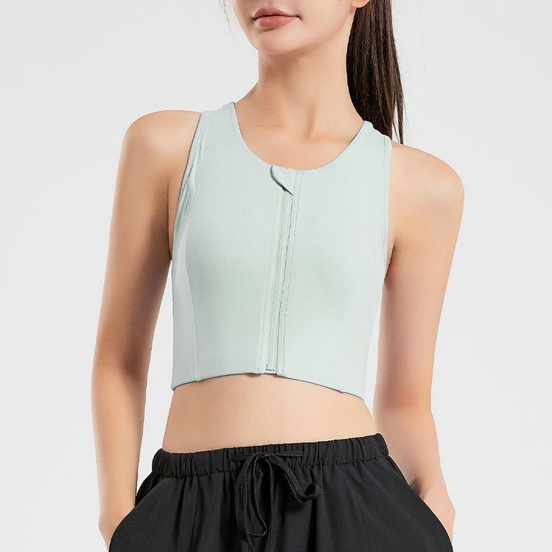 

Plus Size Shockproof Sports Bra with Back Support - Women s High-Intensity Yoga and Fitness Vest M зелений/вершковий