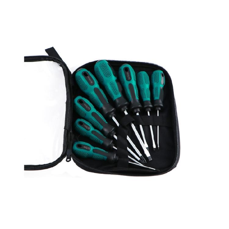Multipurpose Steel Screwdriver Flat & Slotted Bit Screwdriver Shock Resistant Ergonomic for Home Repair Task