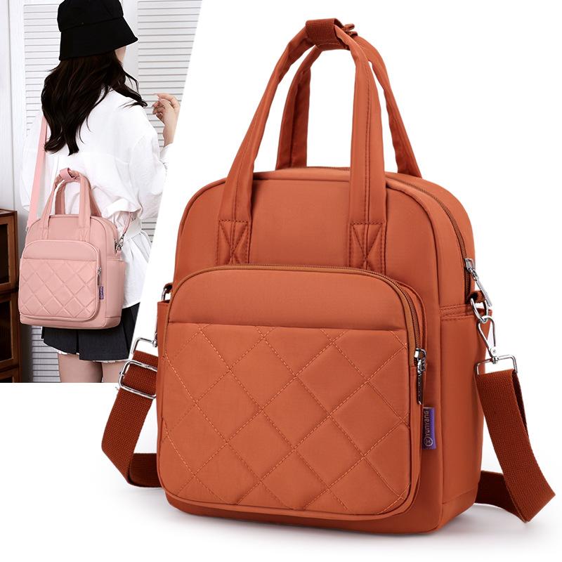 Rhomboid Tote Bag for Women – Stylish Shoulder Backpack with Adjustable Strap & Multiple Pockets – Perfect for Work, School & Daily Use