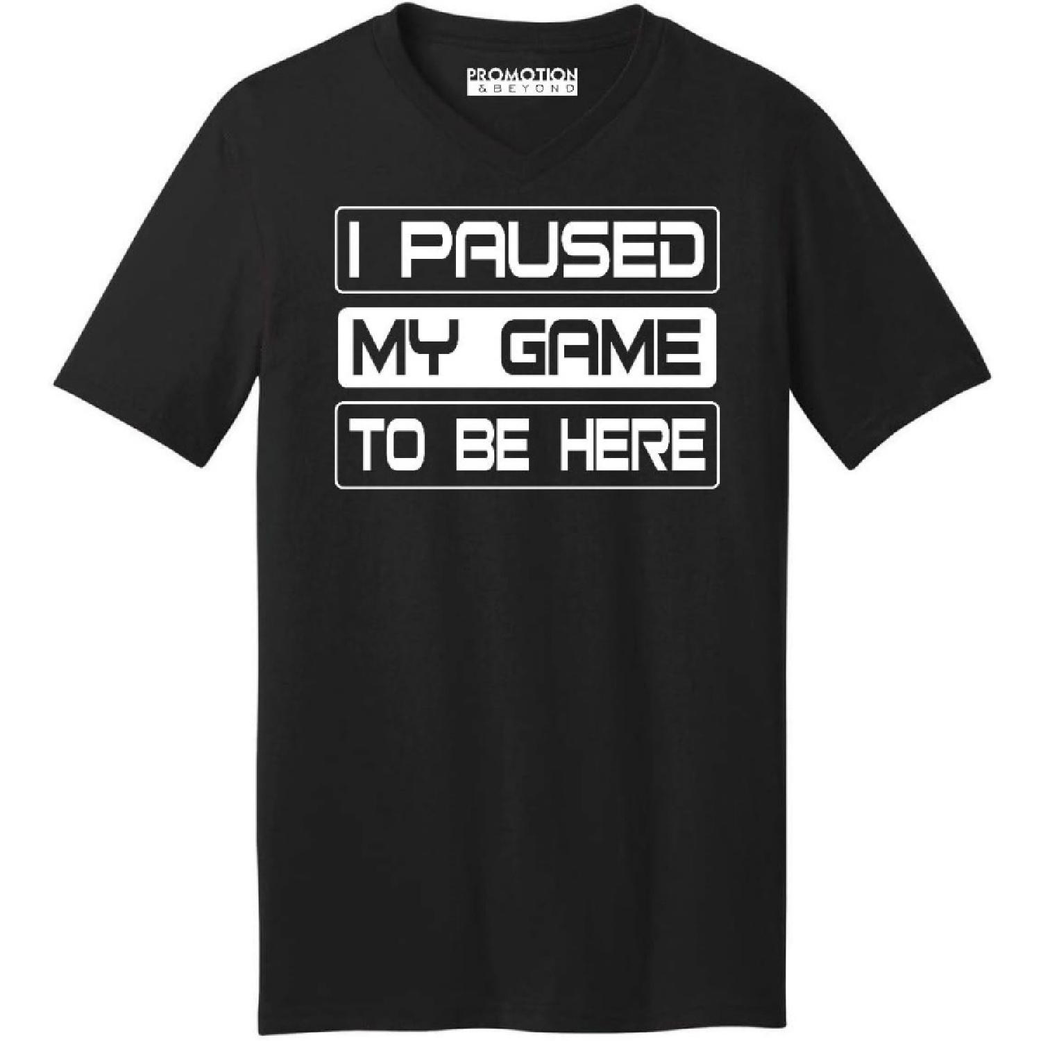 

Promotion & Beyond Paused Game to Be Here Funny Geeky Men s V-Neck XXXXXL різнокольоровий