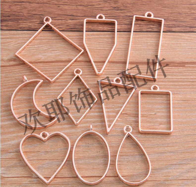 7-Color DIY Alloy Jewelry Geometric Epoxy Resin Mold Frame