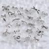 10Pcs Silver Alloy Nail Art Bow Charms Accessories Parts For Manicure Does Retro Nails Decoration Design Supplies