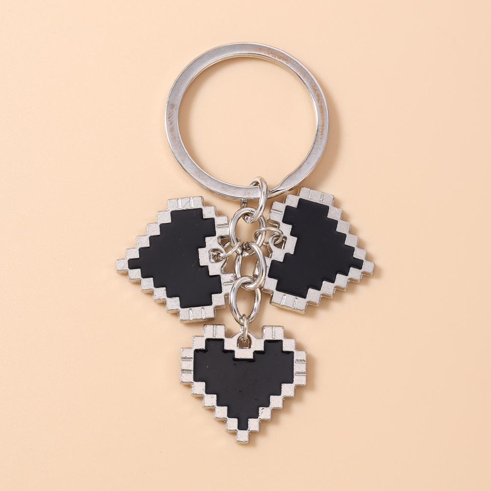 Cute Enamel Love Heart Key Chain Women Girls Key Ring Pendants for Handbag Decor DIY Handmade Key Holder Jewelry Gifts