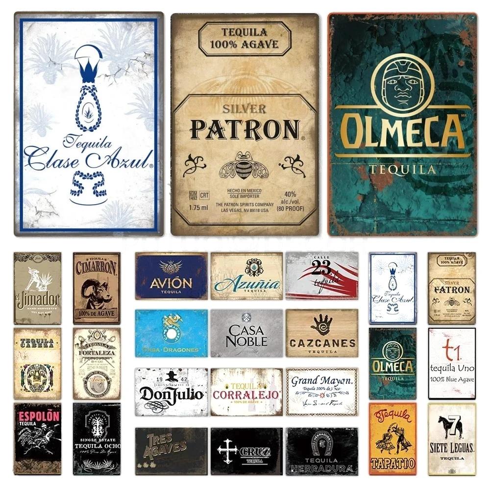 Vintage Tequila Bar Metal Tin Logo Plaque Tin Painting Bar Club Modern Wall Art Home Decoration Board Wall Painting Gift