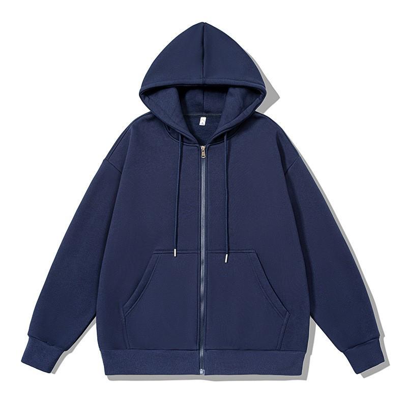 Cross-Border Zipper Hooded Cardigan with Pockets - Casual Long Sleeve Hoodie
