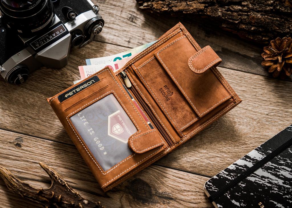 Men's leather wallet PTN N4L-CHM COGNAC