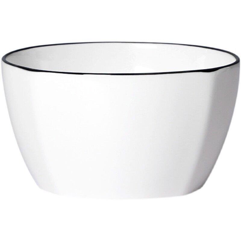 Set of 10 Ceramic Square Bowls – Nordic Style, Microwave Safe, Ideal for Rice & Dining.