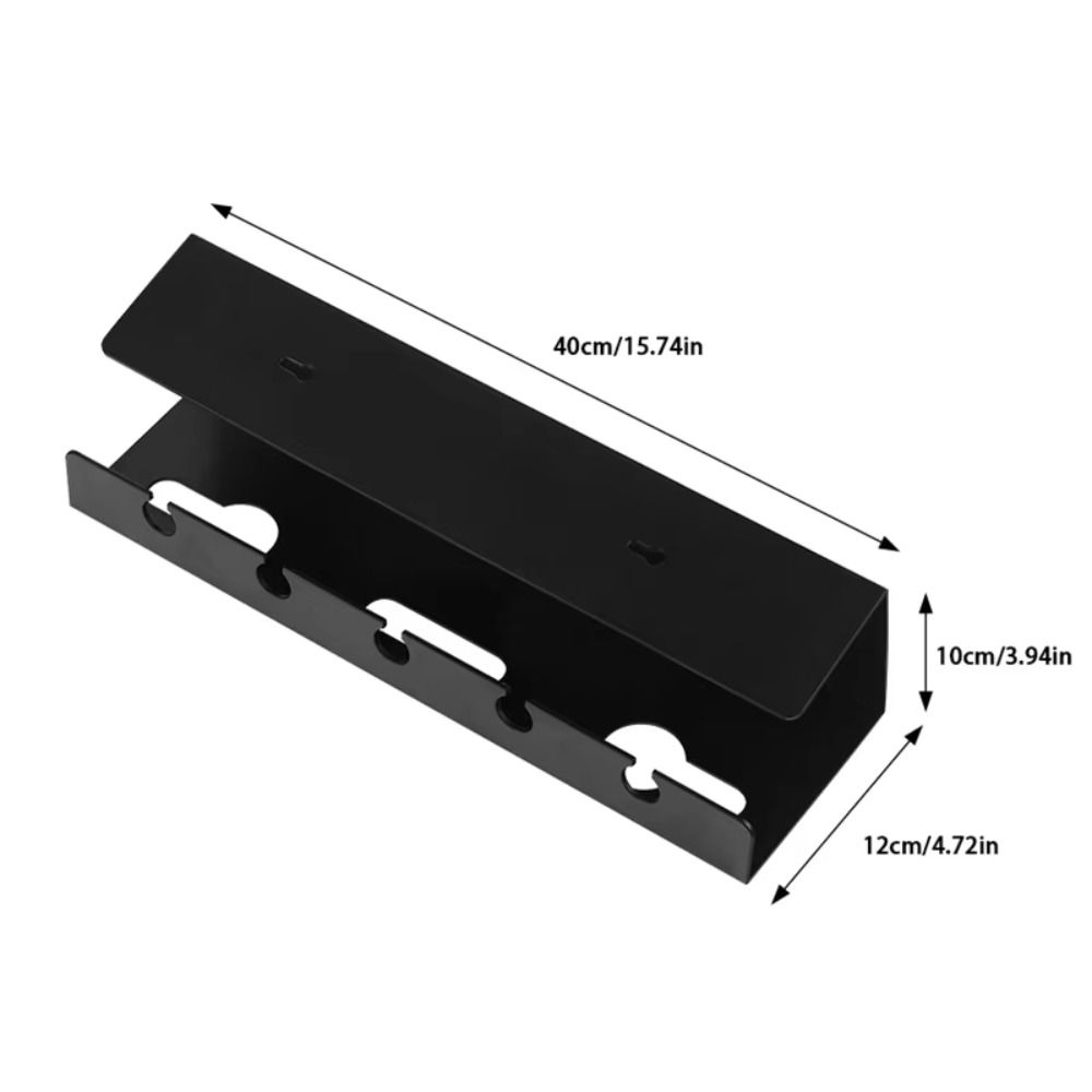 No Drilling Under Desk Cable Management Rack Versatile Wire Fixed Storage Slot  for Office and Home