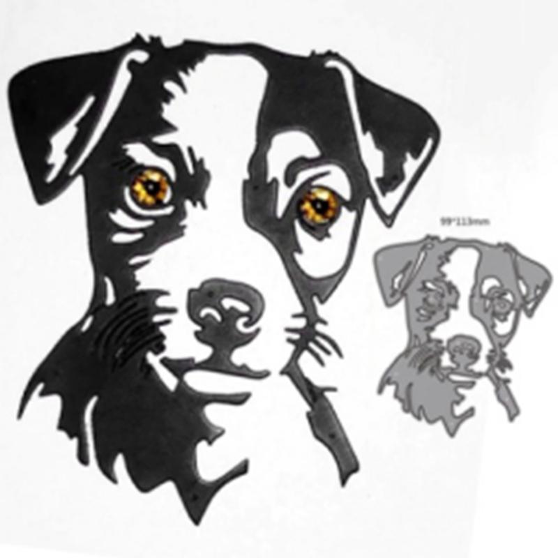 Dog Cutting Dies Metal Embossing Die Cuts Decorative Stencil for Birthday Card Making DIY Scrapbooking Photo Album Craft