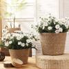 1Pcs Planter Basket Flower Pot Basket Rattan Straw Grass Woven Flowerpot Mini/S/M/L Furniture Decoration For Garden Terraces