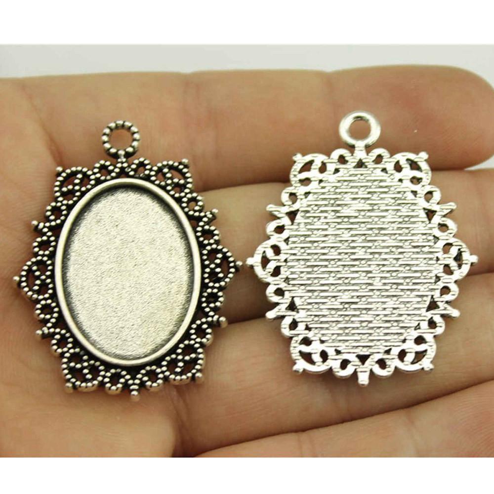 Owalna szklana baza kaboszonowa, oprawa, ramka pasująca 18x25mm 13x18mm, akcesoria, części, męska biżuteria, masywna, oryginalna dla Ciebie