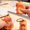 Fun Capybara Doll Pinch Pendant Toys Squeeze Spit Bubble Decompression Toy Children'S Schoolbag Doll Pendant Decoration Gift