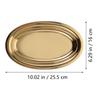 1pc Oval Plate Stainless Steel Food Plate Compact Snack Dish Rustproof Serving Tray For Home Restaurant Bar Breakfast Pastry