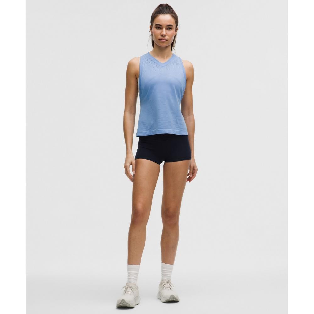 Lululemon Swiftly Open Hole V Neck Tank Top Sinatra Blue