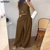 Two Piece Suit Women Summer Sleeveless Vest Tops and Long Pants Casual Sets