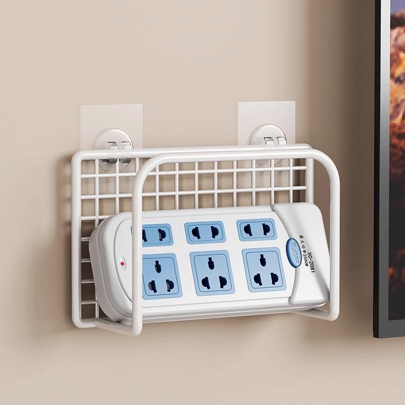 Wall Mount Router Stand Rack With Cable Management Design For Storage Box Bracket And Top Box, No Drilling Required, Wifi Rack