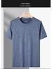 2024 Men's Ice Silk Summer Set: Short-Sleeve T-Shirt, Dad Style, Three-Piece for Middle-Aged and Elderly