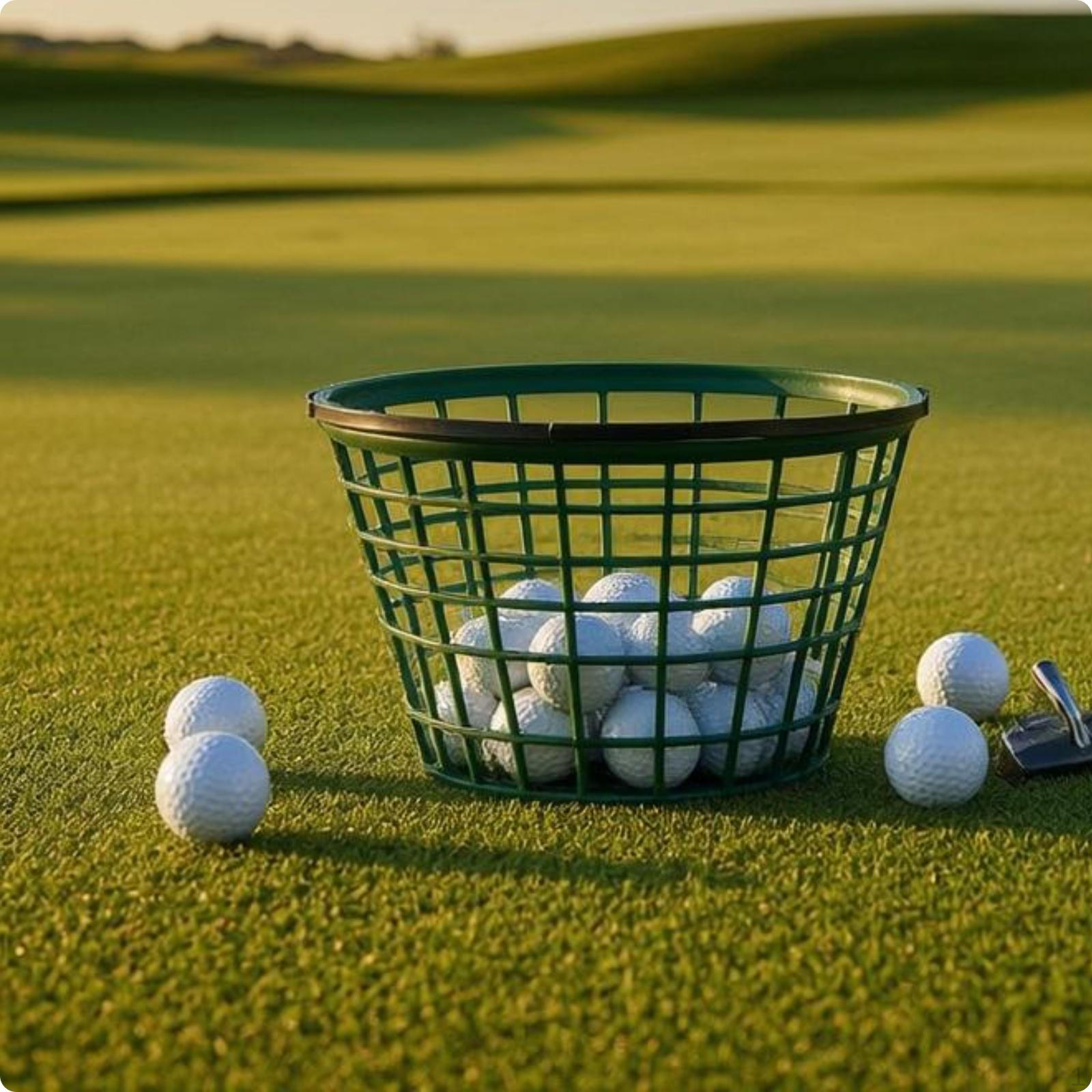Golf Ball Basket Perforated Lattice OpenTop for Driving Range 150 Balls
