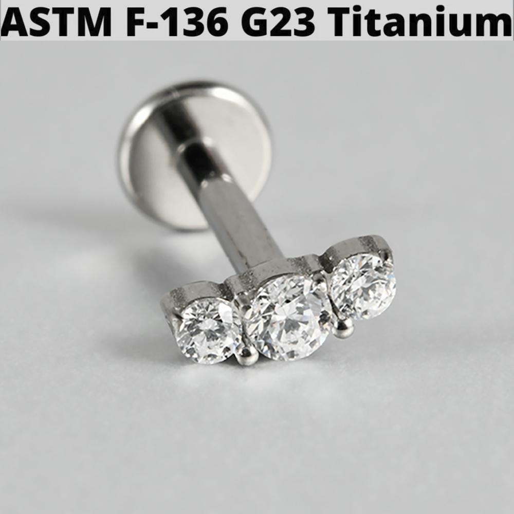 1PC G23 Titanium Butterfly Internal Thread Labret Lip Rings Cross Snake Ear Cartilage Tragus Helix Earring Lobe Piercing Jewelry 1.2x8mm