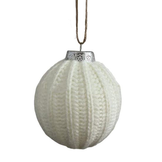 Crochet Ball Christmas Ornaments Handmade Knitted Ball Christmas Tree Ornaments Rustic Hanging Decoration for Winter Holiday Home Decor