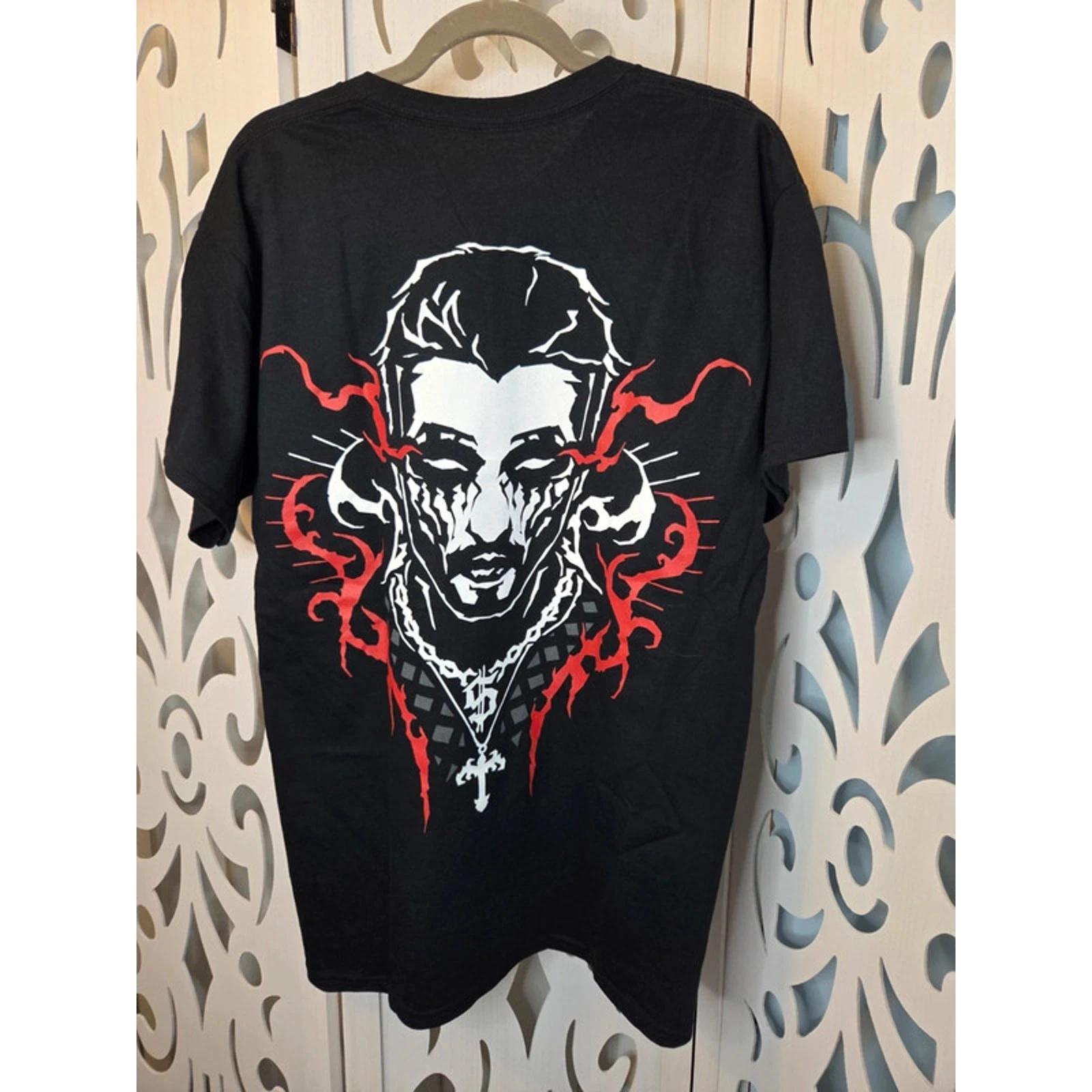 

bbno$ Its Baby No Money Graphic Tee Black Red Double Sided Cotton NWOT Large 3XL