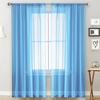 1pc Modern Solid Colour Sheer Curtain, Rod Pocket Curtains for Living Room Bedroom, Home Decoration, French Window Screen