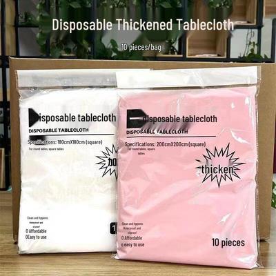 JINGRX Thickened Waterproof Disposable Plastic Tablecloth