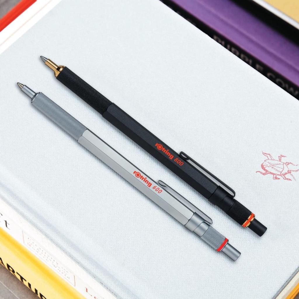 Rotring 800 Black Ballpoint Pen with Rotating Officially Imported Storage, 2032579,