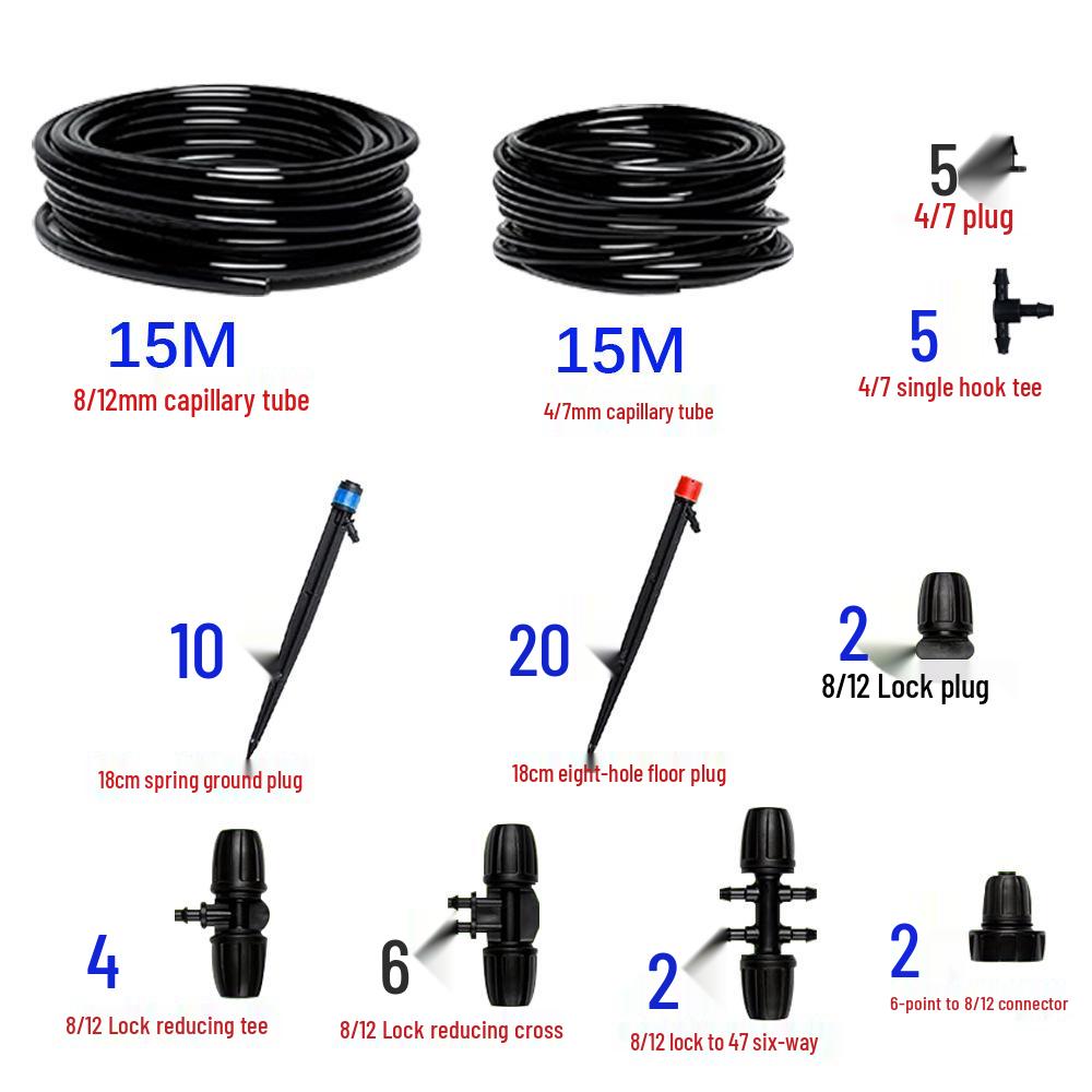 Adjustable Garden Sprinkler & Drip Irrigation System
