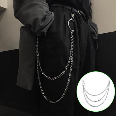 Mannen Vrouwen Sleutelhanger Grote Ring Portemonnee Sleutelhanger Punk Rock Sieraden Cadeau Jeans Unisex Hiphop Metalen Broek Taille Ketting