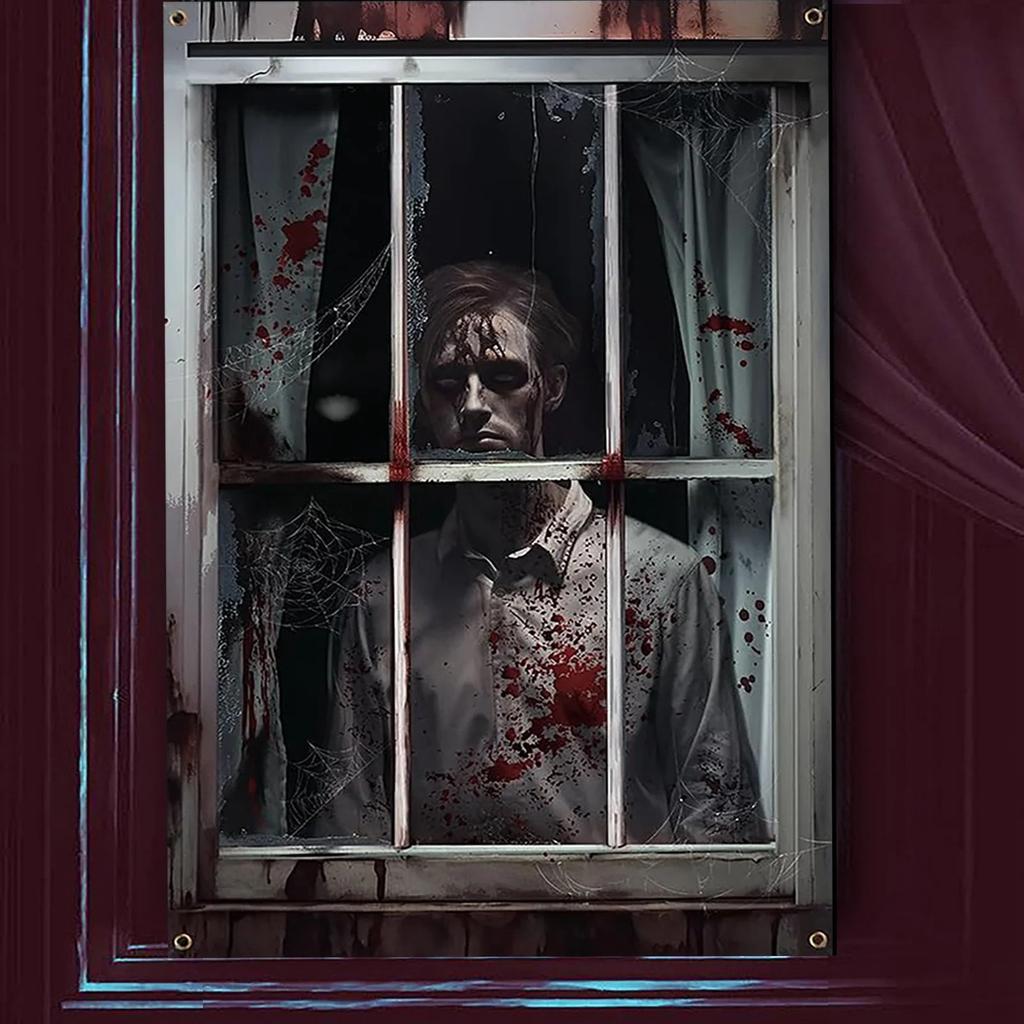 Halloween Wall Stickers, Female Blood Jewelry, Bedroom Flat Stickers Dimensional Wall Sticker Window Decorative Sticker