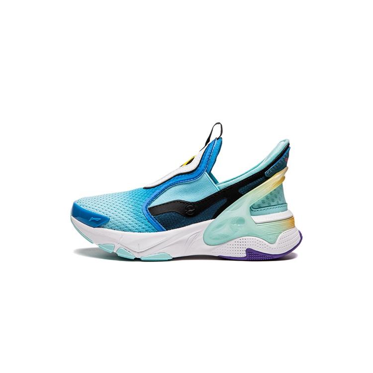 Li Ning Детские Тканевые Удобные Универсальные Нескользящие Низкие Повседневные Кроссовки Детские кроссовки Синие YKNU070-3