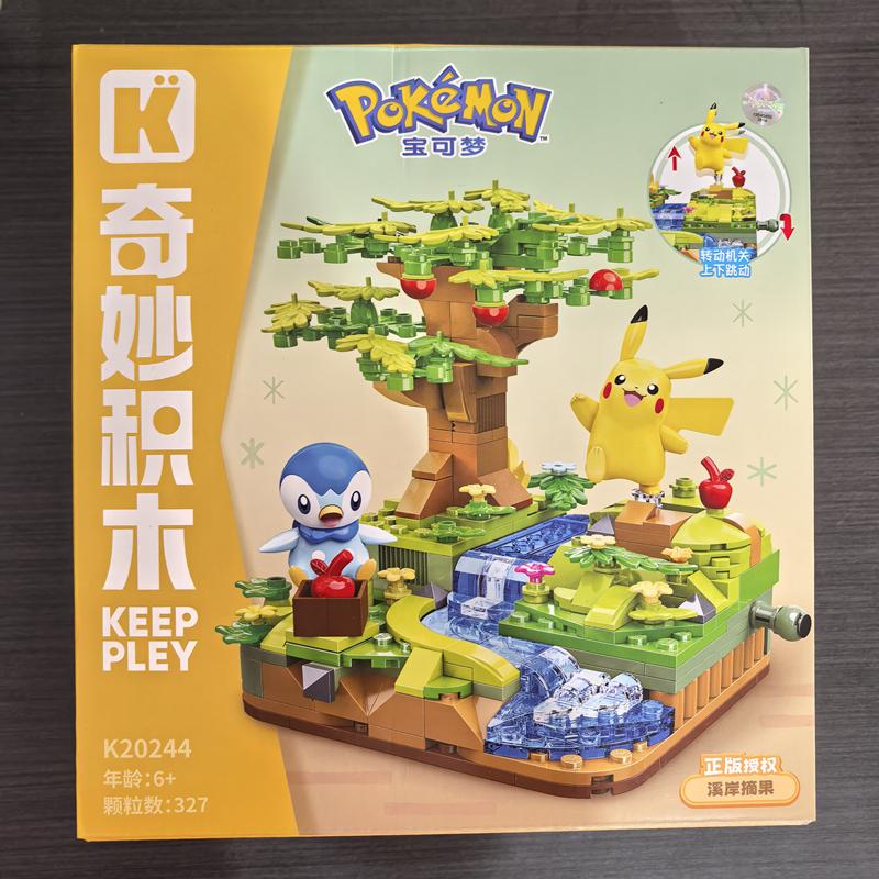Keeppley Anime Cartoon Toys Pikachu Piplup Jigglypuff Air Balloon Building Block Assemble Model Kids Birthday Gift