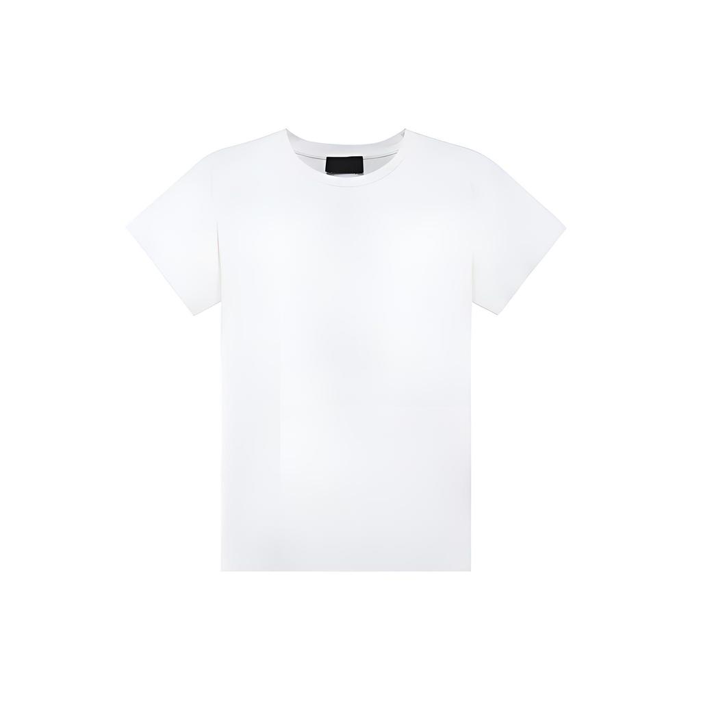 Moncler Cotton Fitted Round Neck Short Sleeve Casual T-Shirt Women Tops White 8C7B010829H8034