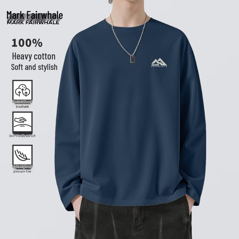 Mark Fairwhale Men's Heavyweight Cotton Long-Sleeve T-Shirt