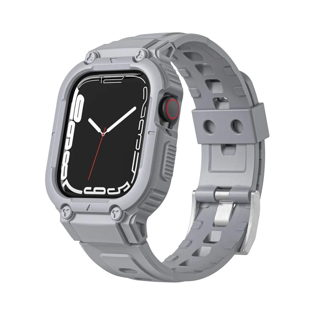 Řemínek pouzdra pro Apple Watch Ultra 49 mm 45 mm 44 mm 41 mm 40 mm silikonový pásek pro Iwatch Series 8 7 6 Se 5 4 Náramek s ochranným krytem