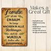 1pc Vintage Metal Tin Sign Familie Ist Wie Ein Baum German Quote Wall Decor 12x8 Inch Retro Plaque