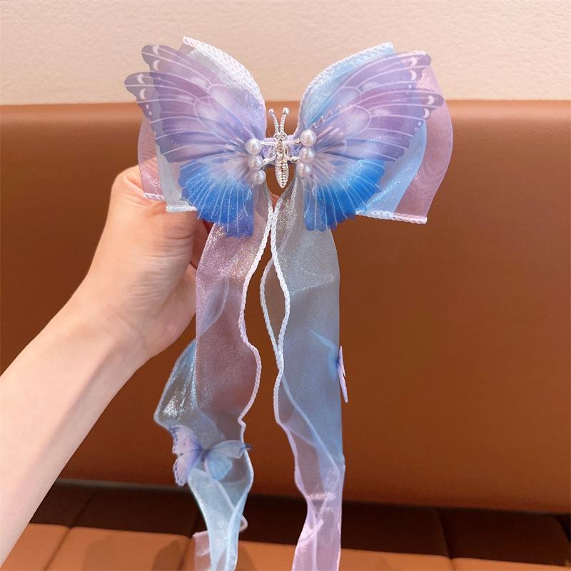 Elegant Pearl Tassel Headband & Bow Hair Clip Set for Girls