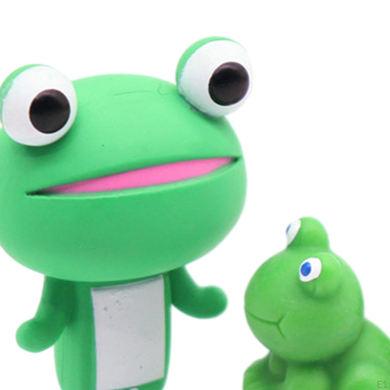 3x мини-смола лягушки кукольный домик декор животные модель милый сказочный сад поделки — фото 2