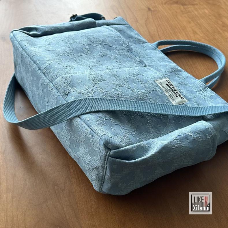 Original Handmade Thickened Artistic Canvas Tote Bag - Versatile Crossbody/Shoulder Carry for Students