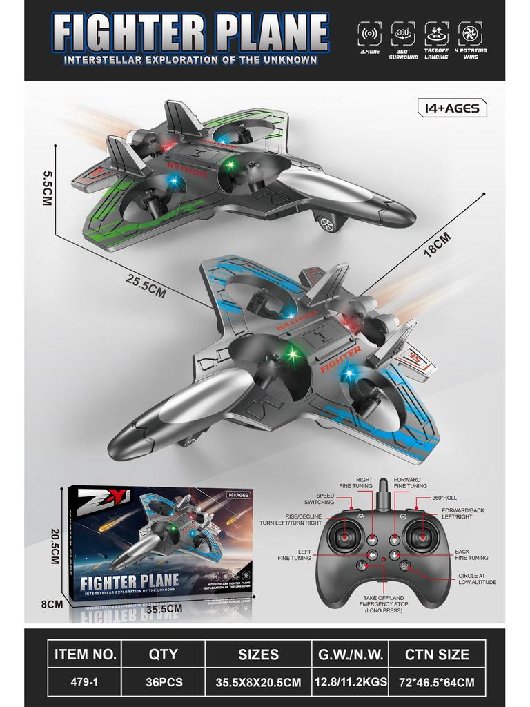 Gravity-Sensing Foam Drone: Stunt-Ready, Anti-Collision, Fall-Resistant 4-Axis Aircraft