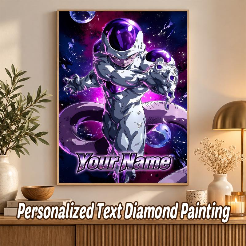 Frieza Custom Name Diamond Painting Personalized 5D Full Drill DIY Diamond Art Home Decor