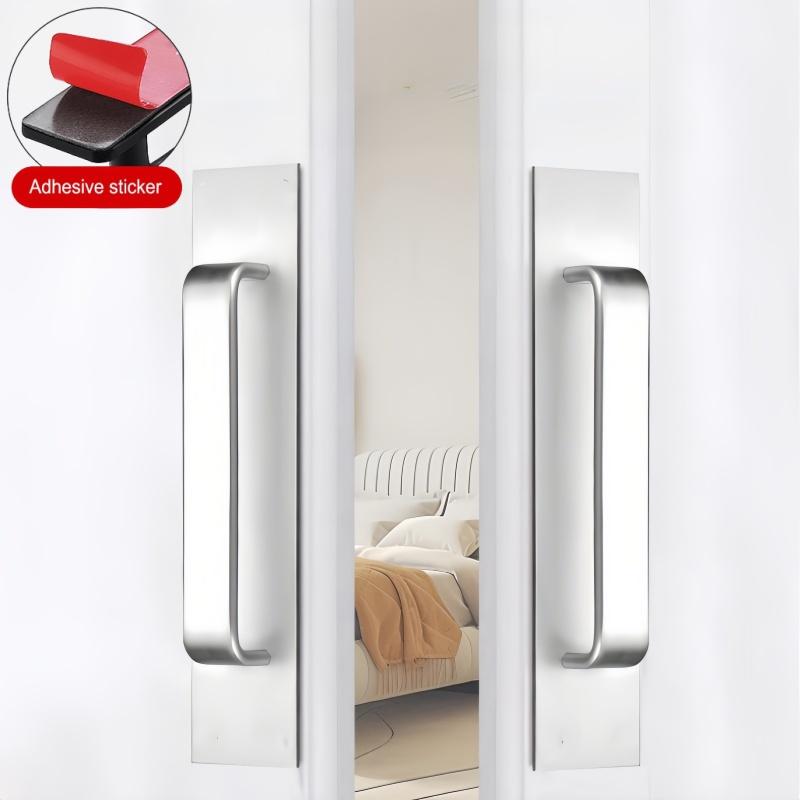 Self-Stick Adhesive Cabinet Handles,Entrance Door Handle,No-Drilling Easy Installation for Kitchen Cabinet Door Window Drawer