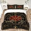 Wolf Vegvisir Symbol Print 3Pcs Bedding Setduvet Cover With 2 Bedropillowcase Home Birthday Gift