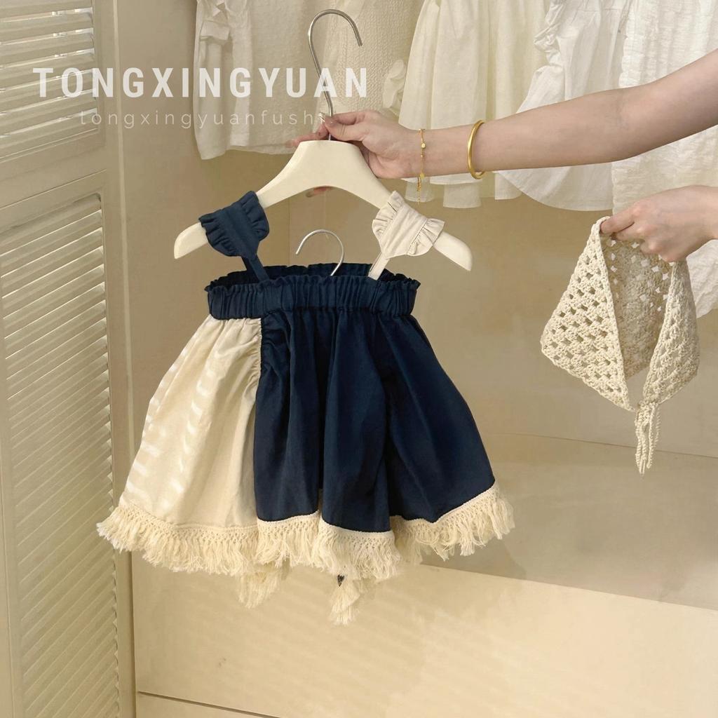 Infant Girls Sweet Red Lovely Princess Sleeveless Vest Dress Cute Flower Waist Summer Holiday Birthday Party Skirt