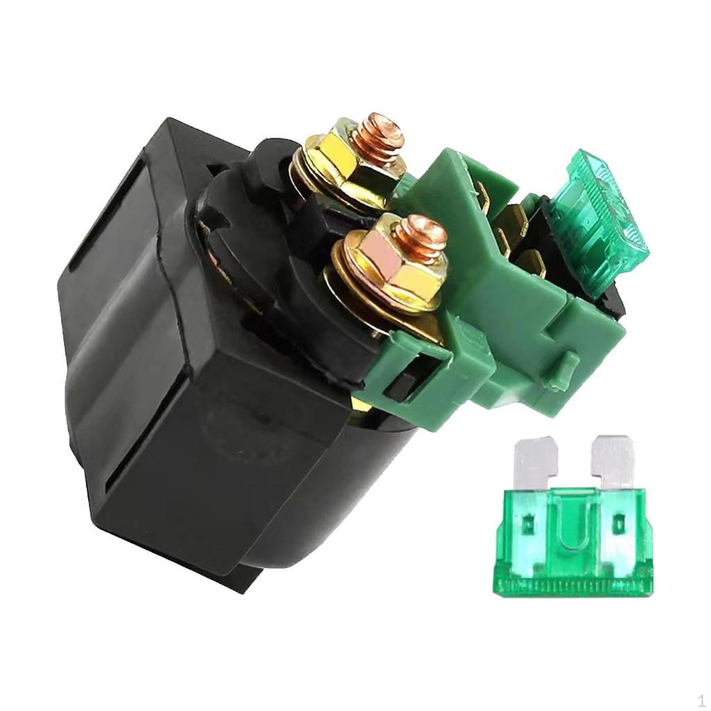 Starter Motor Solenoid Relay, Metal Accessories Green Electrical Relay Switch Fits for Suzuki