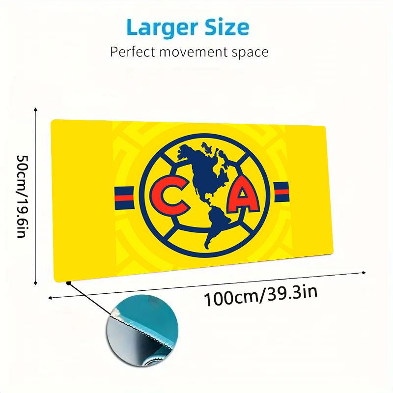 Club America Mouse Pad, Large Gaming Desk Mat, Non-slip XXL Mousepad for Laptop & Tablet, Mini PC Playmat with Stitched Edges