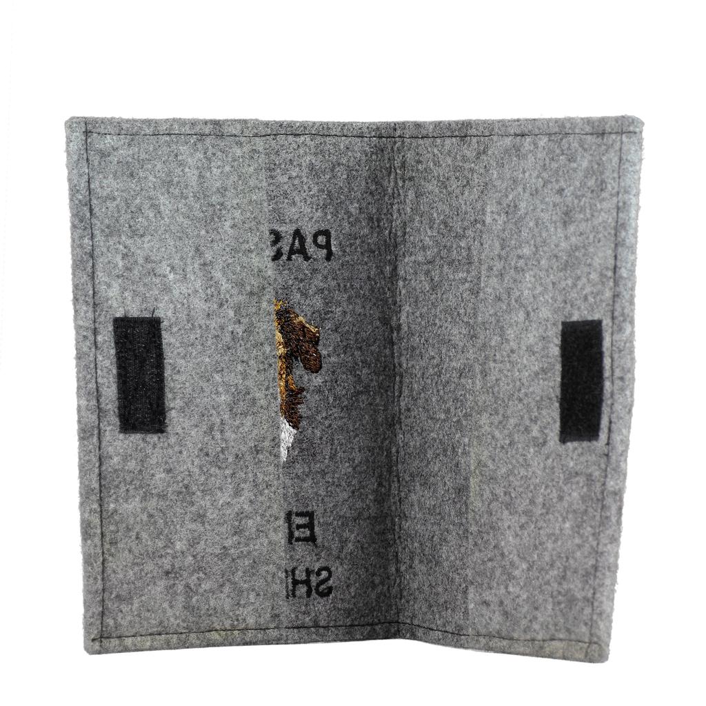 English Shepherd - Dog passport case, document case, gift for the traveller from the Art-Dog brand