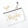 Team Bride Makeup Bag Bachelorette Party Cosmetic Bags Bridesmaid Toiletries Organizer Female Storage Make Up Case Wedding Gifts